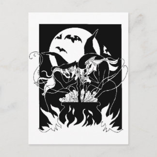 Halloween Witches Vykort