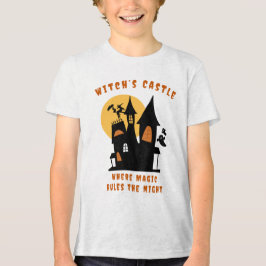 Halloween Witch's Castle Kids T-Shirt Magic Night