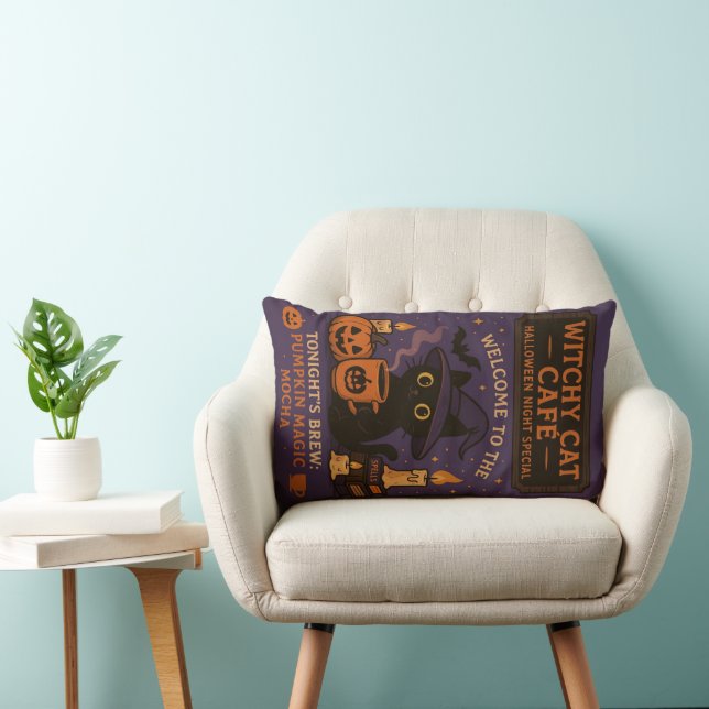 Halloween Witch's Castle Pillow - Magic Night Lumbarkudde (Stol)