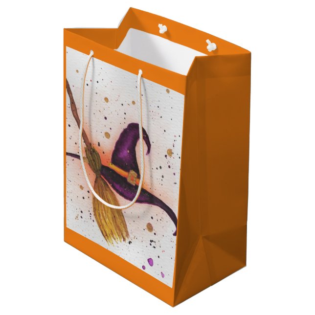 Halloween Witch's Hat and Broom (Baksidan Vinklad)