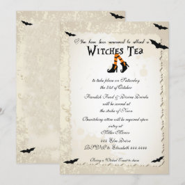 Halloween Witchs Tea Party-inbjudan Inbjudningar