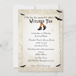 Halloween Witchs Tea Party-inbjudan Inbjudningar