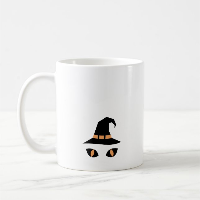 Halloween witchy cat kaffemugg (Vänster)