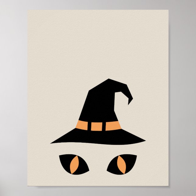 Halloween witchy cat poster (Framsidan)