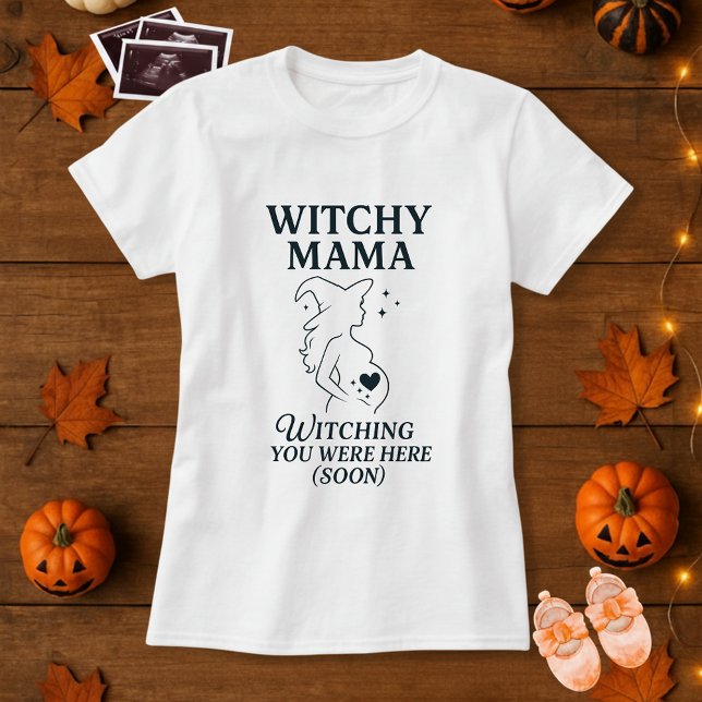 Halloween Witchy Mamma Gravid T Shirt (Skapare uppladdad)