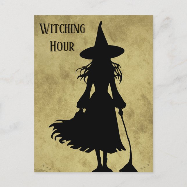 Halloween Witchy Postcard-utskick Vykort (Framsida)