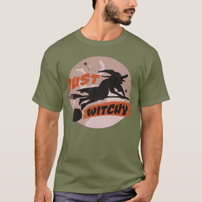Halloween Witchy Retro Witch Party T Shirt (Framsida)