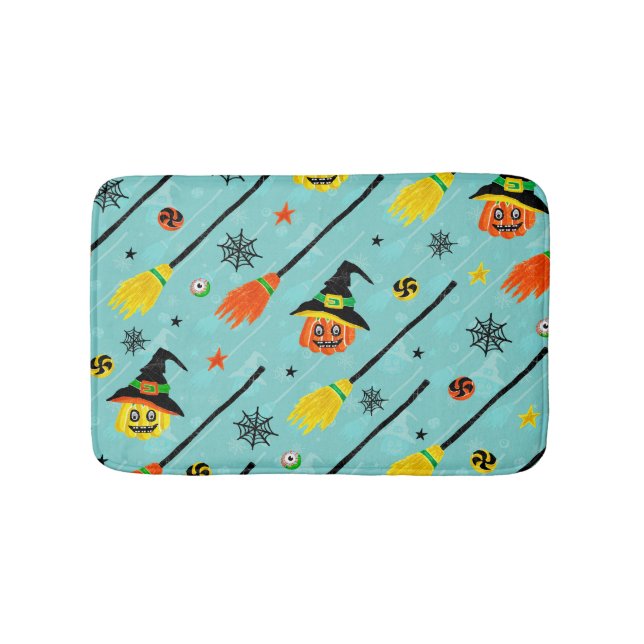 Halloween Witchy Seamless Theme Badrumsmatta (Framsidan)