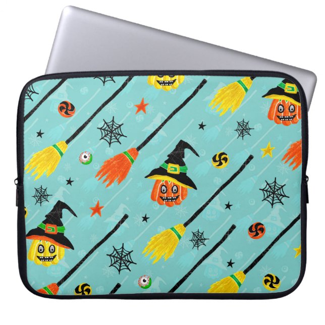 Halloween Witchy Seamless Theme Laptop Fodral (Framsidan)