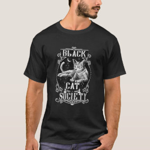 Halloween Witchy Season Kattdjur Vintage Black Cat T Shirt