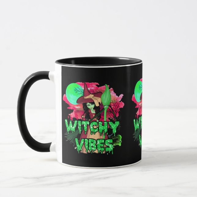 Halloween Witchy Vibes Mugg (Vänster)