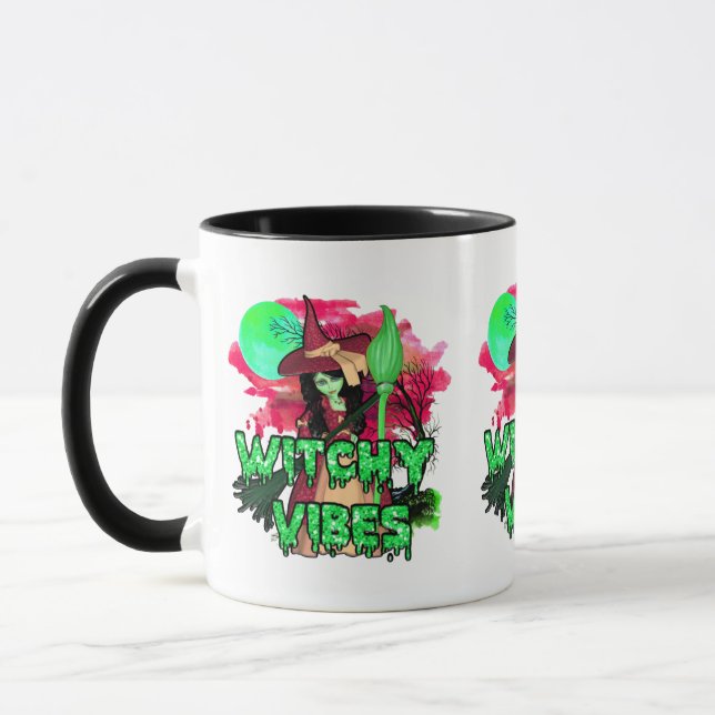 Halloween Witchy Vibes Mugg (Vänster)