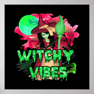Halloween Witchy Vibes Poster