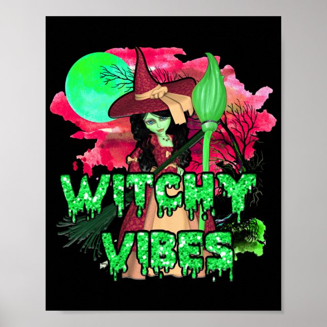 Halloween Witchy Vibes Poster (Framsidan)