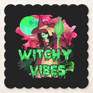 Halloween Witchy Vibes Underlägg Papper