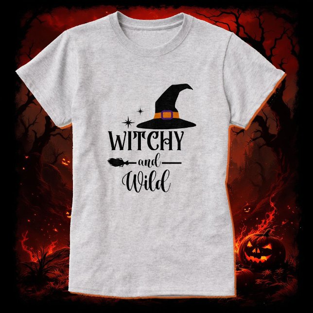 Halloween Witchy & Vild Kvinnor T-Shirt (Skapare uppladdad)
