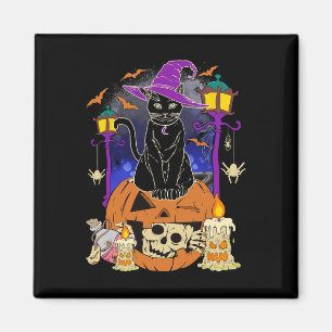 Halloween Women Manar Kids Halloween Black Cat Pum Magnet