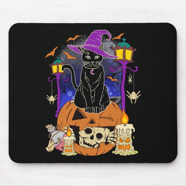 Halloween Women Manar Kids Halloween Black Cat Pum Musmatta (Framsidan)