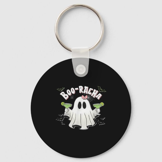 Halloween Women's Ghost Boo Racha Funny Margarita Nyckelring (Framsida)