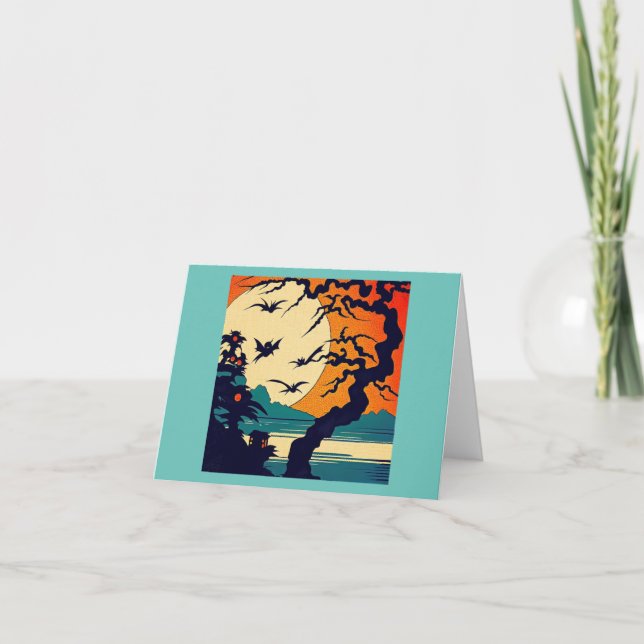 Halloween - Woodcut Stil 7 Kort (Framsida)