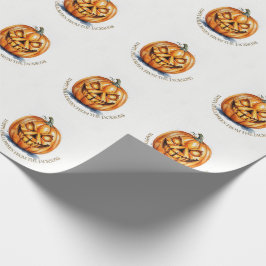 Halloween Wrapping Papper - Carved Pumpkin, Anpass Presentpapper