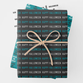 Halloween Wrapping Papper Flat Lakan set av 3
