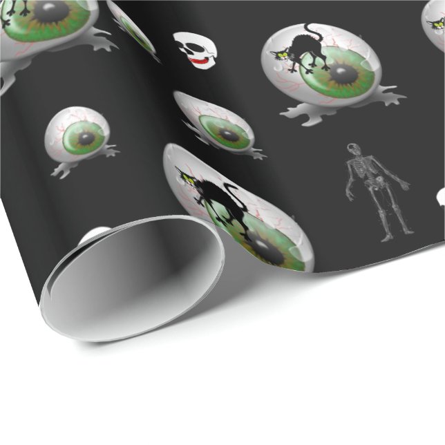 Halloween Wrapping Papper Presentpapper (Rullad Hörn)