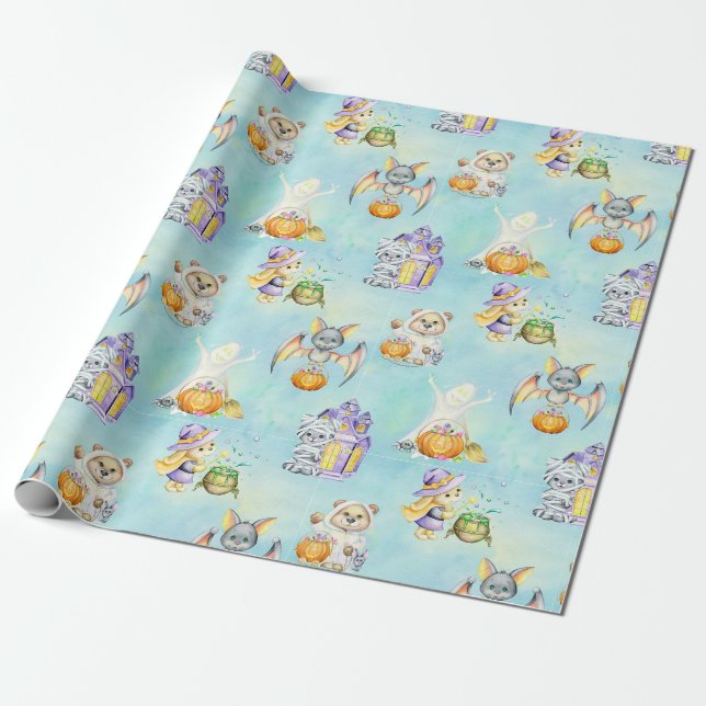Halloween Wrapping Papper Presentpapper (Utrullad)