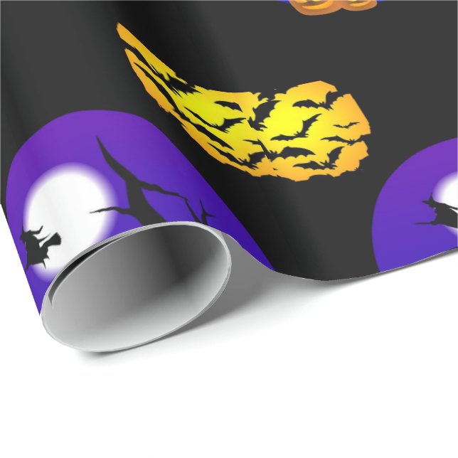 Halloween Wrapping Papper Presentpapper (Rullad Hörn)