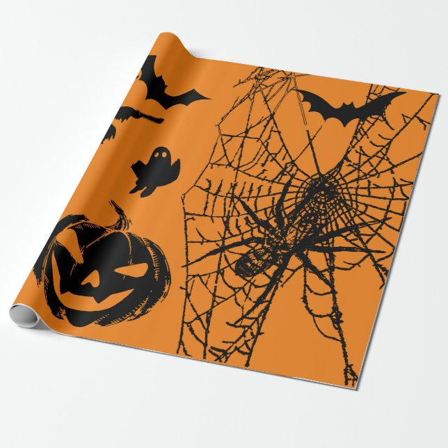 Halloween Wrapping Papper Presentpapper (Utrullad)