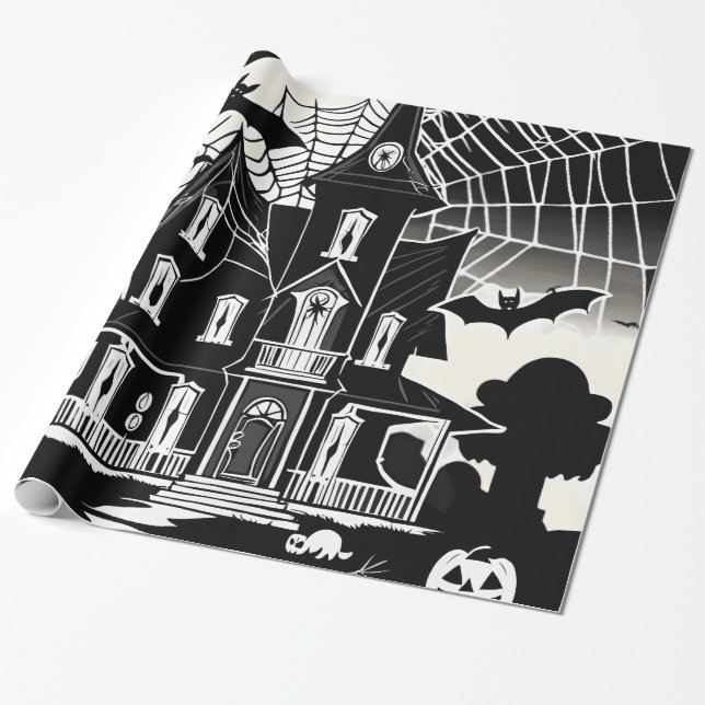 Halloween Wrapping Papper Presentpapper (Utrullad)