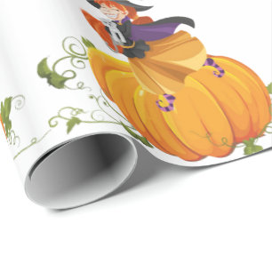 Halloween Wrapping Papper, Pumpkin Presentpapper