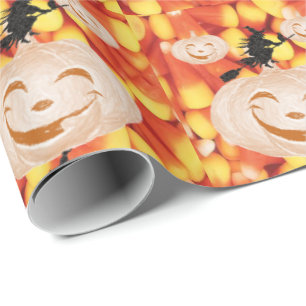 Halloween Wrapping Papper, Pumpkin Presentpapper