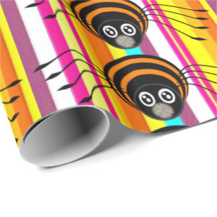 Halloween Wrapping Papper, Spider Presentpapper