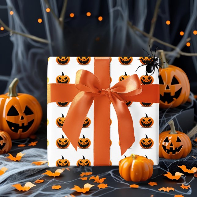 Halloween Wrapping Papper Spooky Jack-O’-Lantern Presentpapper (Skapare uppladdad)
