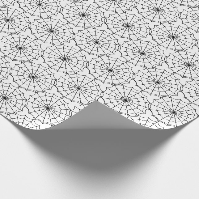 Halloween Wrapping Papprare Spindelnät Presentpapper (Hörn)