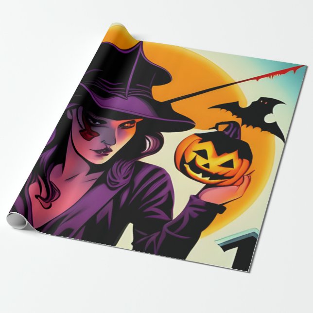 Halloween Wrapping Presentpapper (Utrullad)