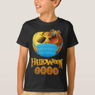 Halloween-ynlig kroniska pumpa och spider med mask t shirt