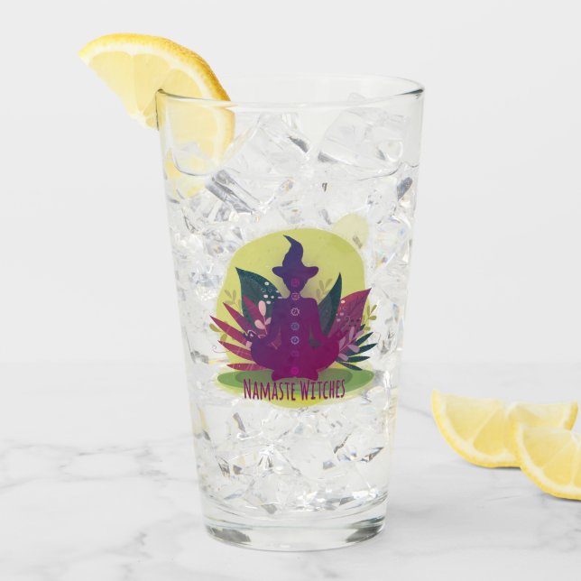 Halloween Yoga Namaste Witches Glaskopp (Framsida Ice)