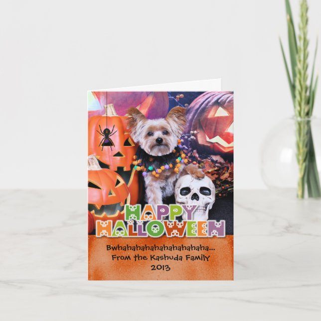 Halloween - Yorkie - Vinnie Kort (Framsida)