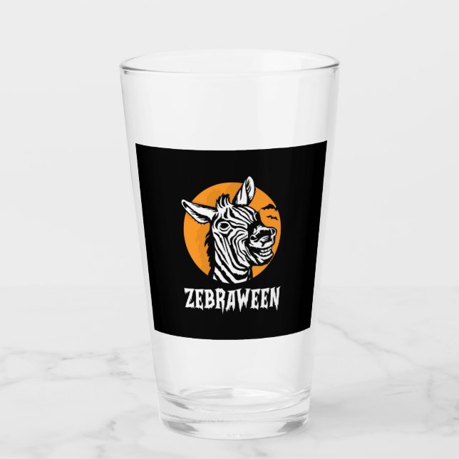 Halloween Zebra Glaskopp (Framsida)