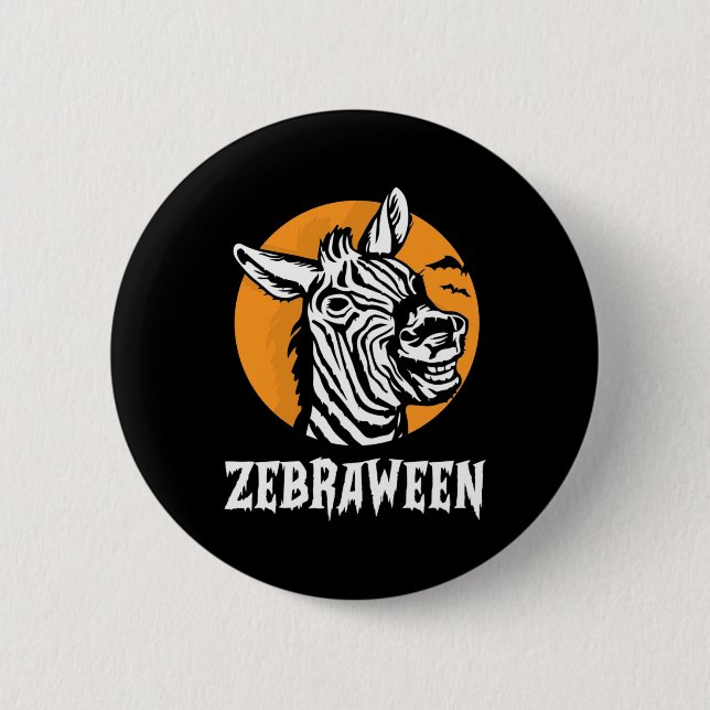 Halloween Zebra Knapp (Framsida)