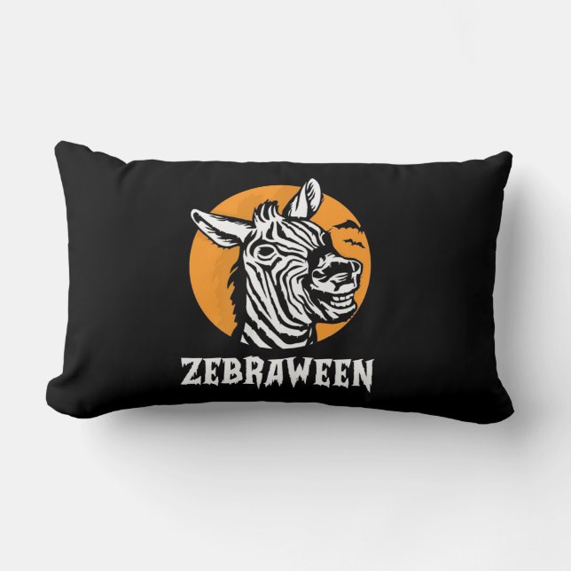 Halloween Zebra Lumbarkudde (Framsida)