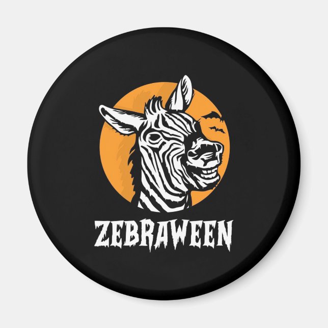 Halloween Zebra Magnet (Framsidan)