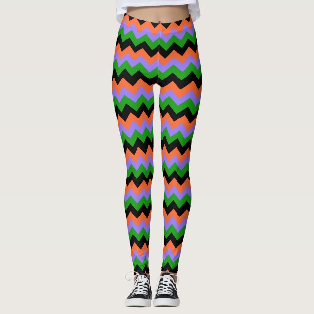 Halloween Zigzag Leggings (Framsida)