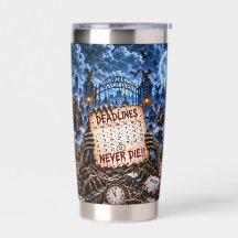 Halloween Zombie 20 oz Tumbler med deadlines som a