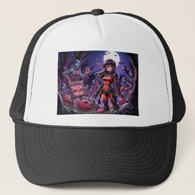 Halloween Zombie Busar delar ut hjärnor Keps (Framsida)