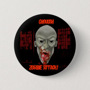 Halloween Zombie Button! Knapp