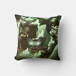 Halloween Zombie Cats Kudde