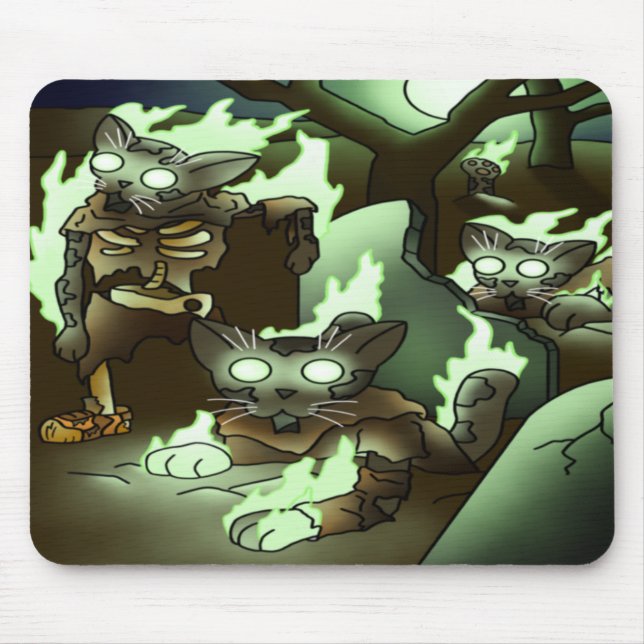 Halloween Zombie Cats Musmatta (Framsidan)